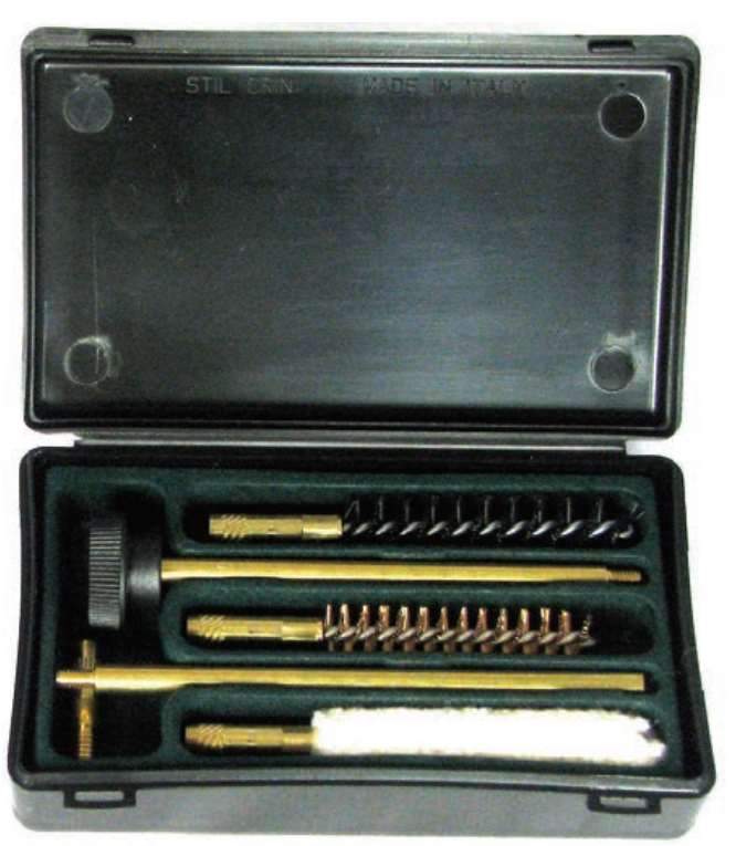 Cleaning Kit for .22 pistol in case , 2 pce rods