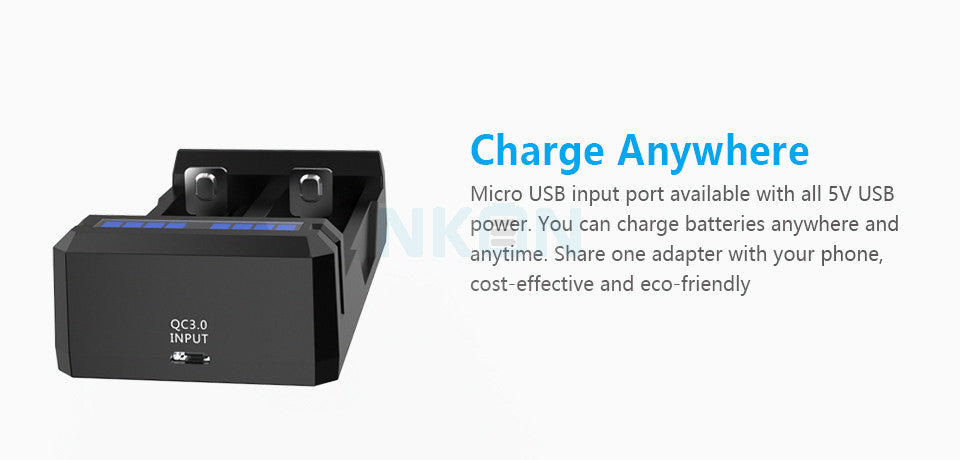 XTAR SC2 battery charger for 18650 / 20700 / 21700