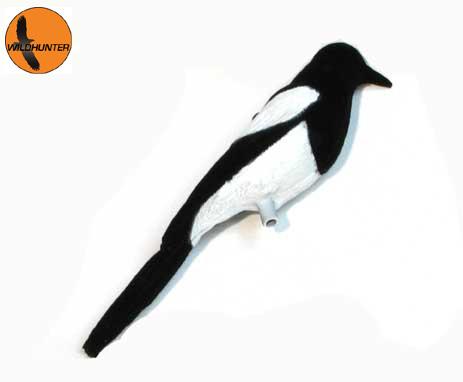 Flocked Magpie decoy