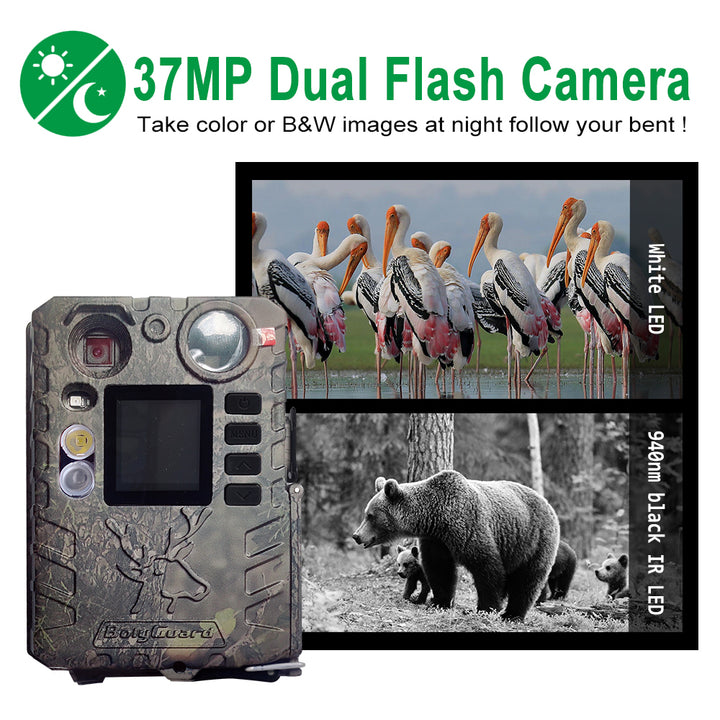 Scout Trail Camera | 37MP/4K | SD Card | Li-ion Batteries | Solar Panel incl.