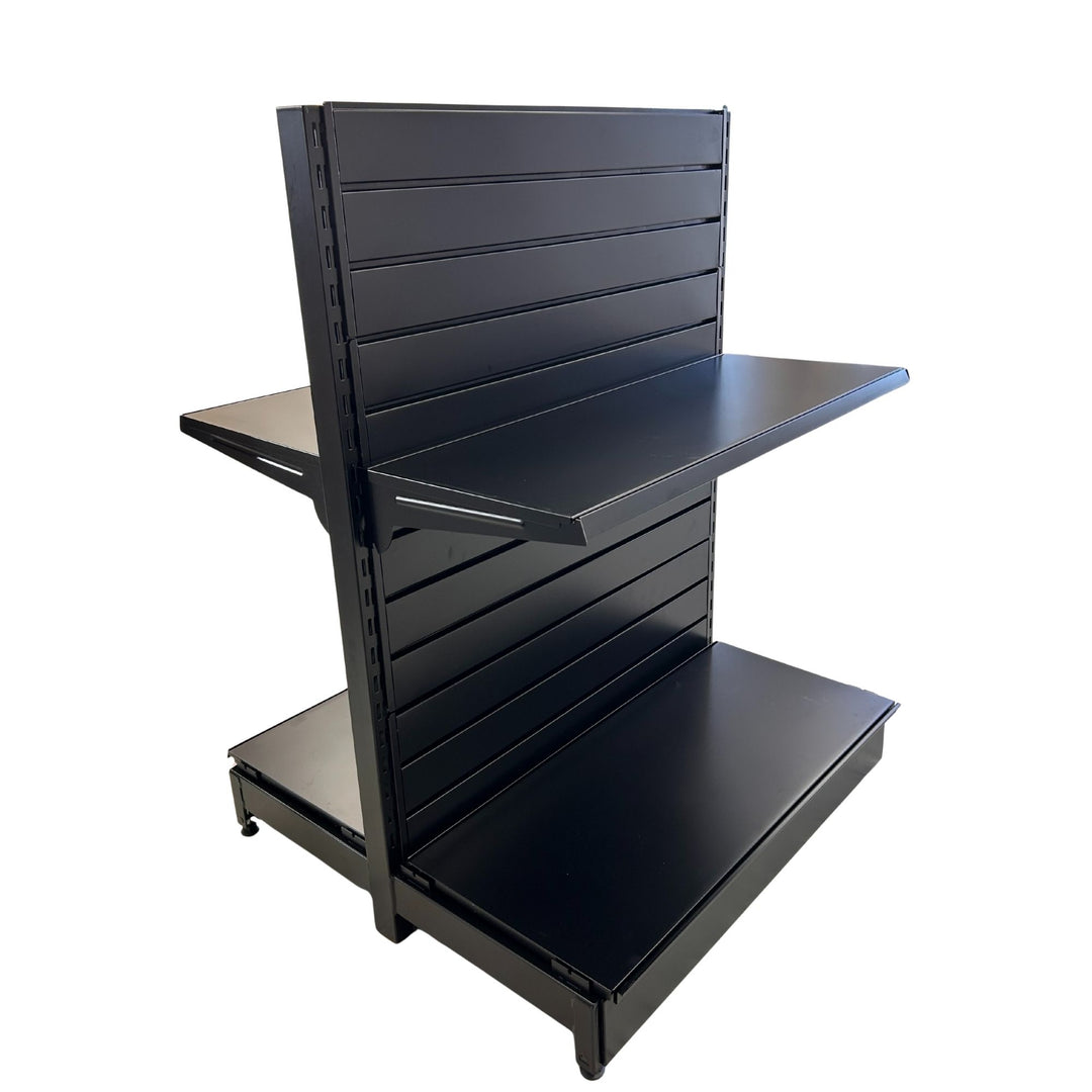 Double Sided Slat Panel Shelf | Black | 1350mm