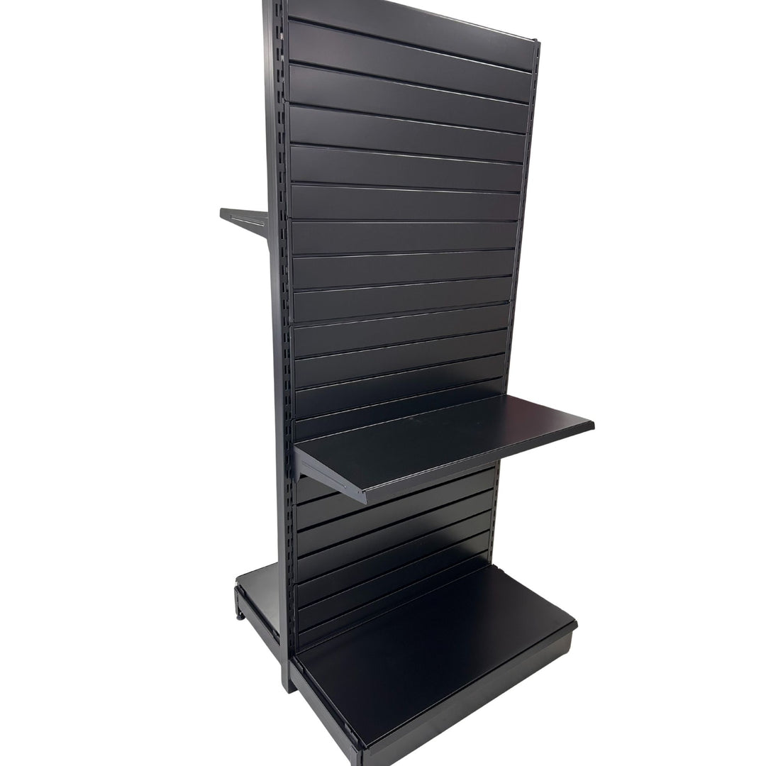 Double Side Slat Panel Shelf | Black | 2250mm
