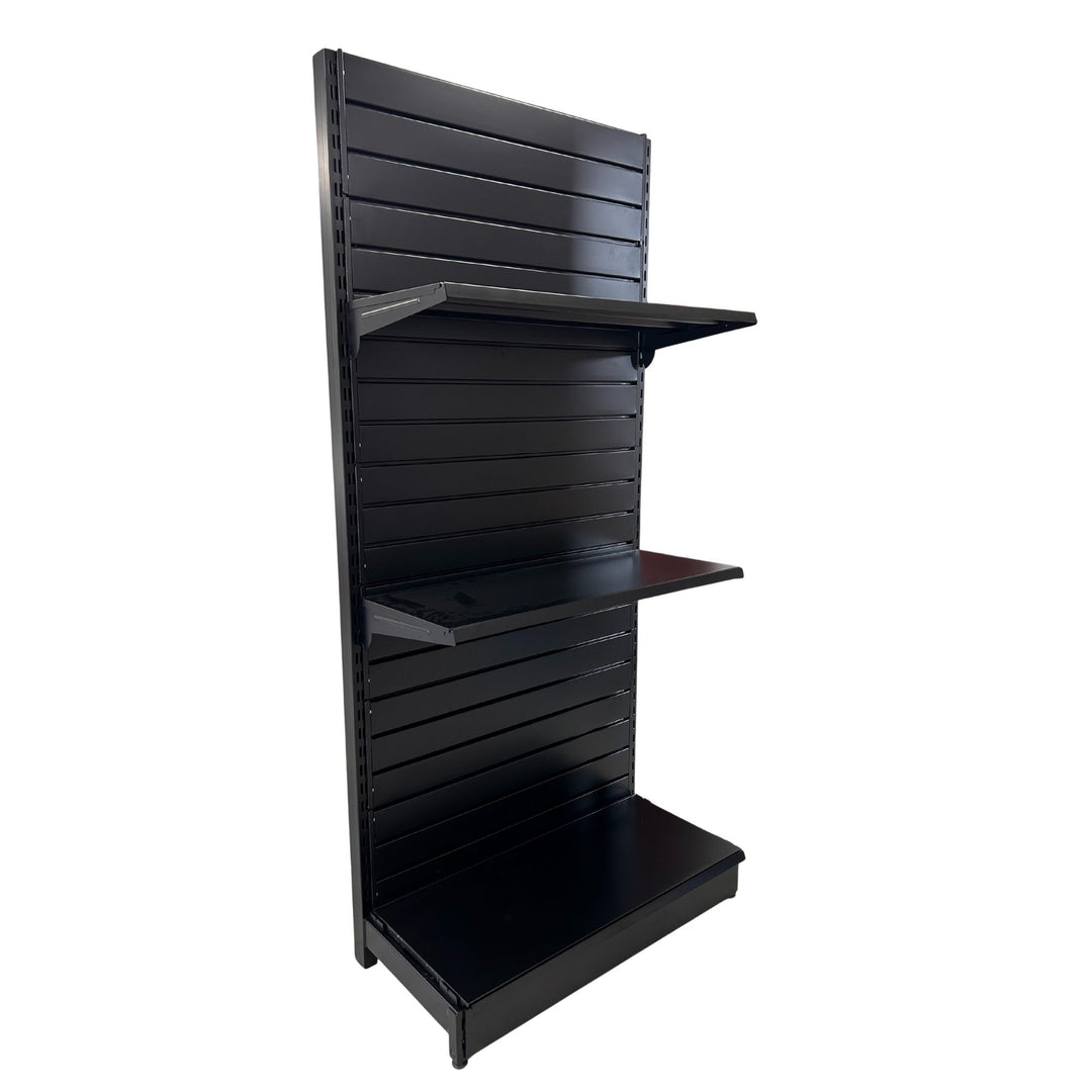 Single Side Slat Panel Shelf | Black | 2250mm