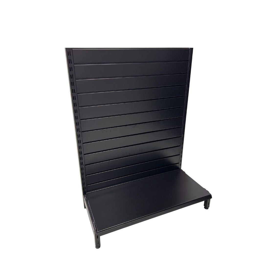 Single Sided Slat Panel Shelf | Black | 1350mm