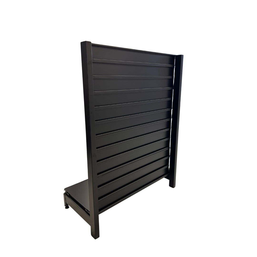 Single Sided Slat Panel Shelf | Black | 1350mm