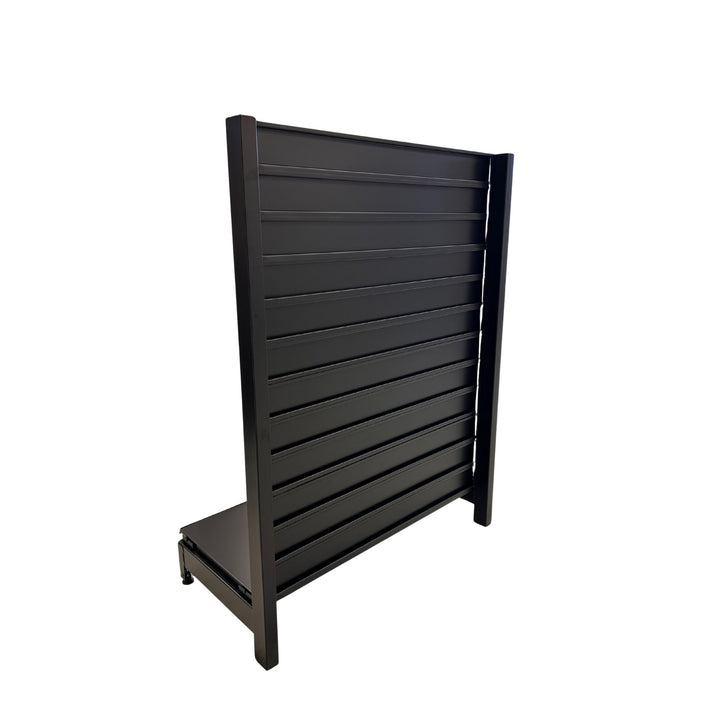 Single Sided Slat Panel Shelf | Black | 1350mm