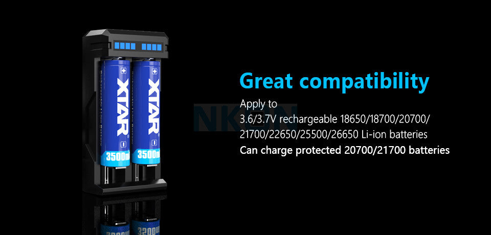 XTAR SC2 battery charger for 18650 / 20700 / 21700
