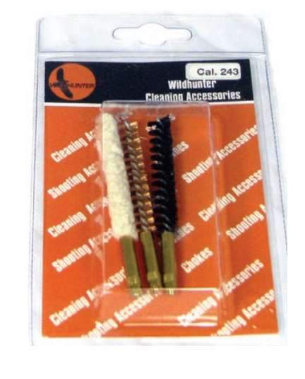 3 Piece Rifle brush set in blister pack .17/4.5