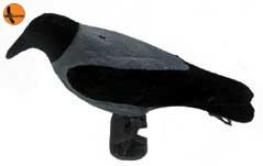 Flocked Grey Crow Decoy